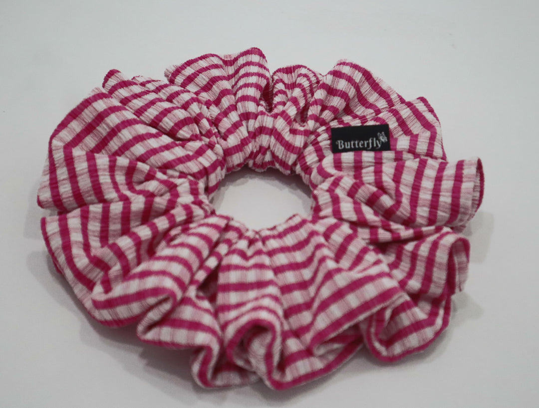 Chiffon Stripe Fuchsia