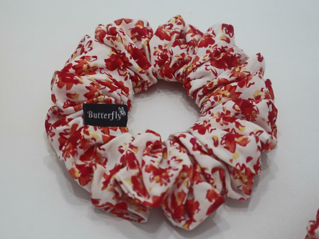 Floral Red/White Rayon