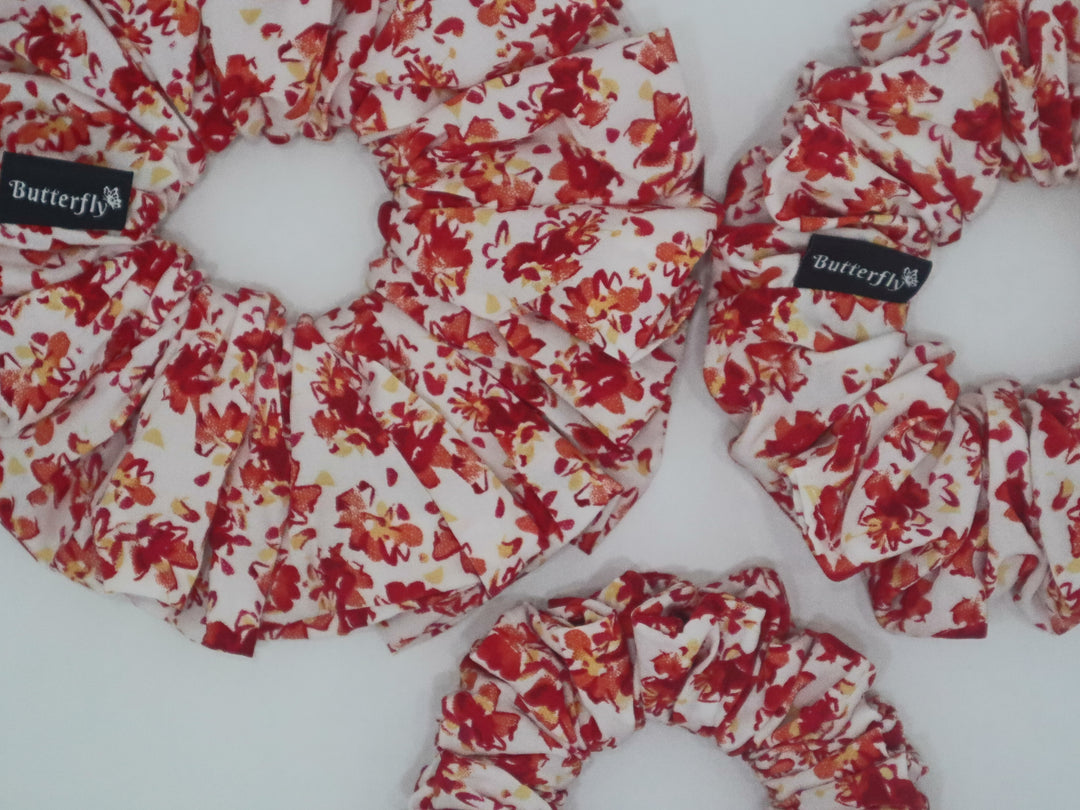 Floral Red/White Rayon