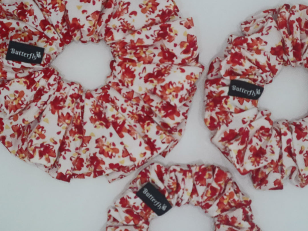 Floral Red/White Rayon