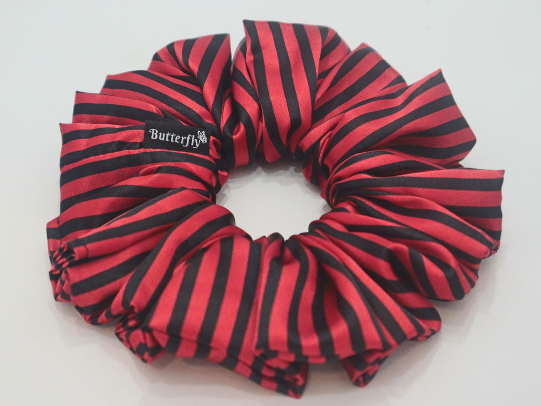 Satin Stripe Black/Red