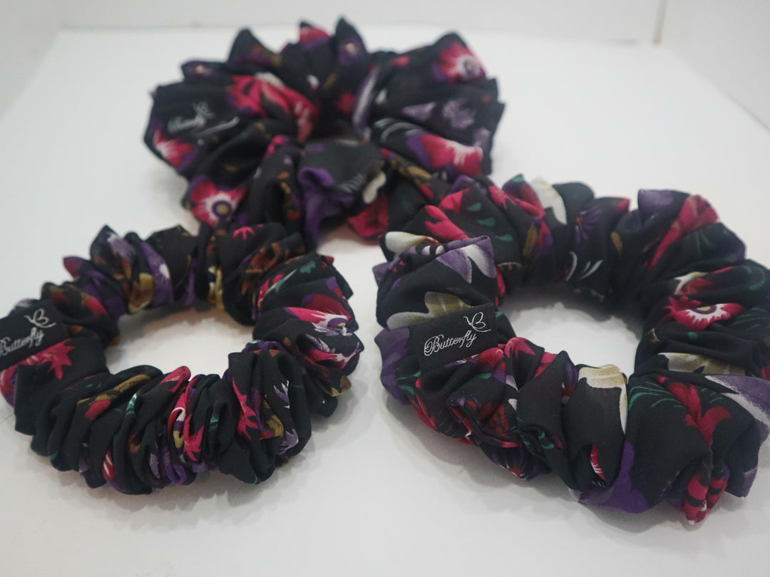 Chiffon Chanda-Orchid/Black